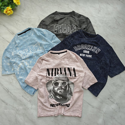 3 in 1 combo buy 3 pcs Random design Optical Acid wash tshirts buy 500 only(Read description before ordering)