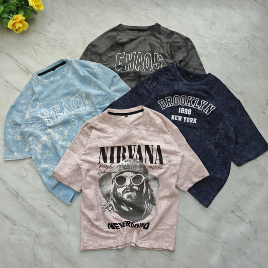 3 in 1 combo buy 3 pcs Random design Optical Acid wash tshirts buy 500 only(Read description before ordering)