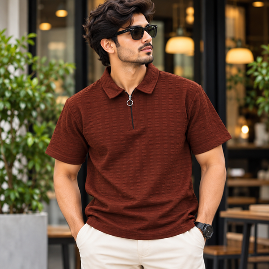 Mfw Half sleeve zipper Tshirt 1 pc @199 and 3 pcs @ 499