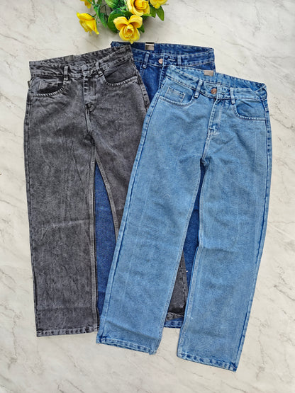 3 in 1 Combo men's Mom fit jeans jeans pants buy @999 only [Grey shade,Dark blue ,ice blue ]