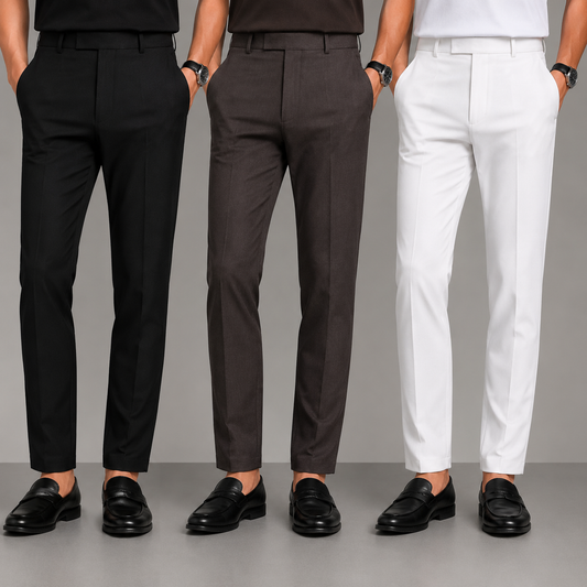 3 in 1 combo Mfw brand Penut fabric polofit pants buy 3 pcs combo @999(Black+brown+white)