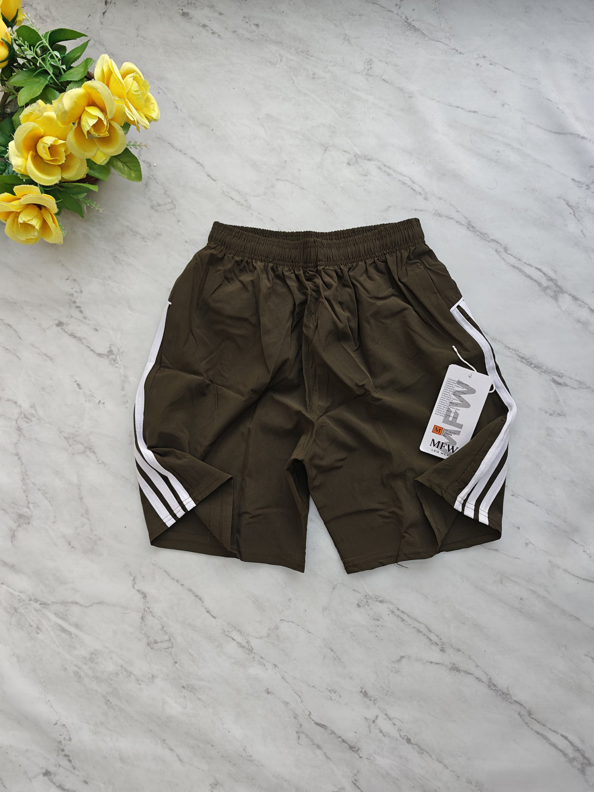 NS 3 line back side piping shorts buy 3 pcs @499 and 1 pcs @199(Green)