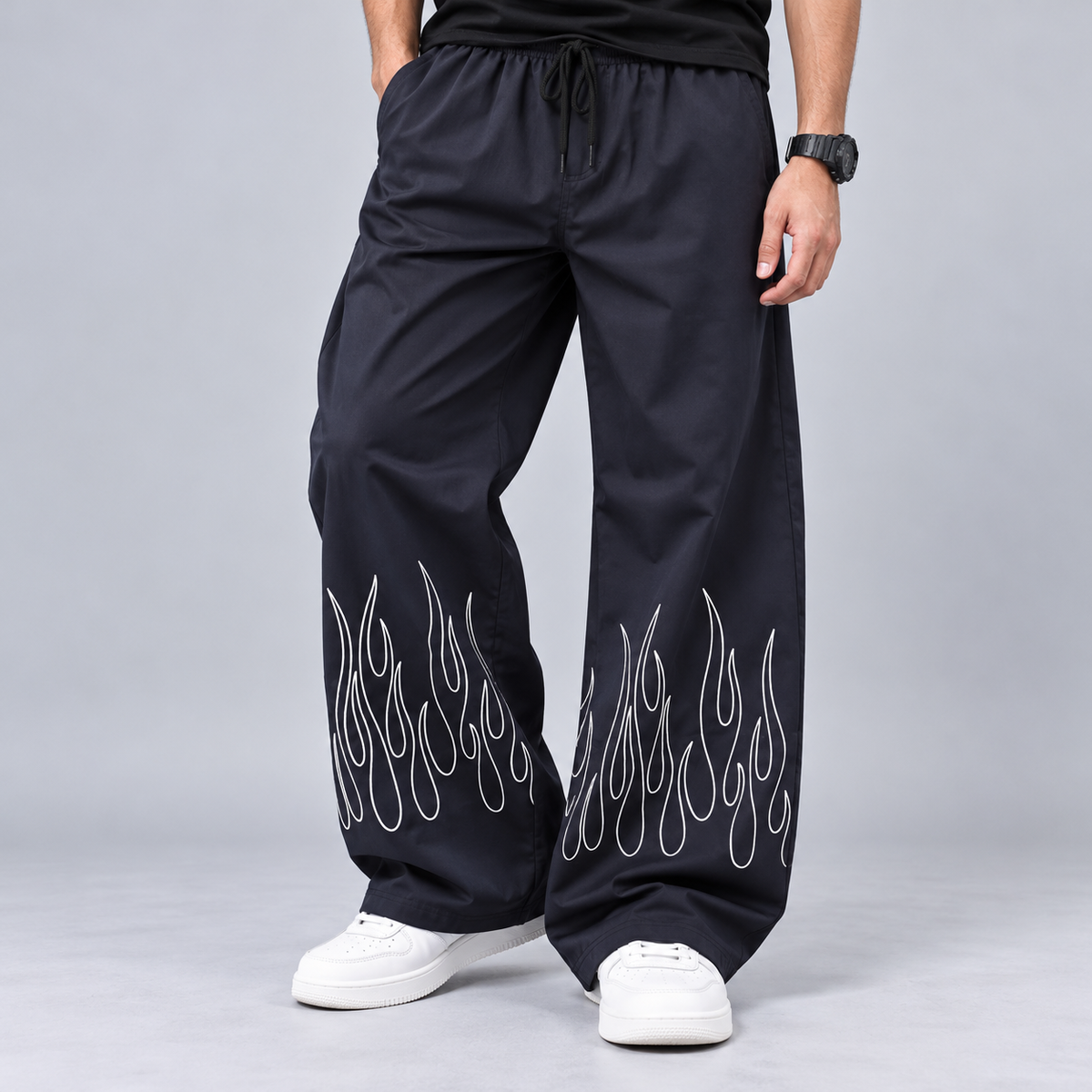 NS 3 Fire design track pants buy 3 pcs @499[Grey]