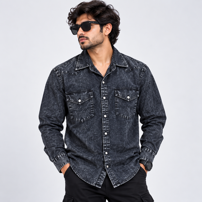 MFW Slim fit Denim shirts Single pcs @350 and Buy 3 pcs combo @999