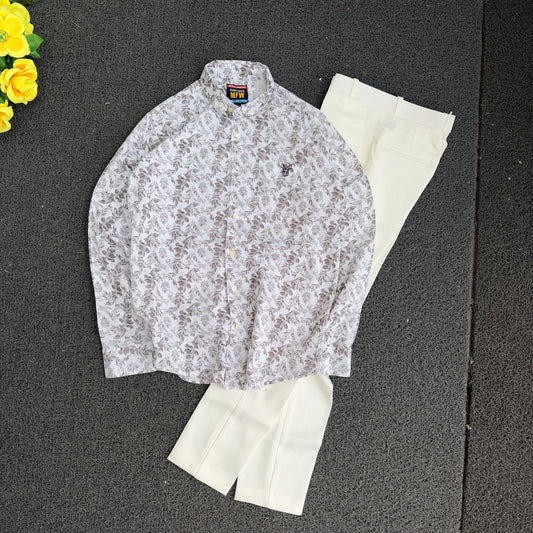 2 in 1 combo old money type Lenin  Printed  shirts +Lenin polo fit buy @600 only