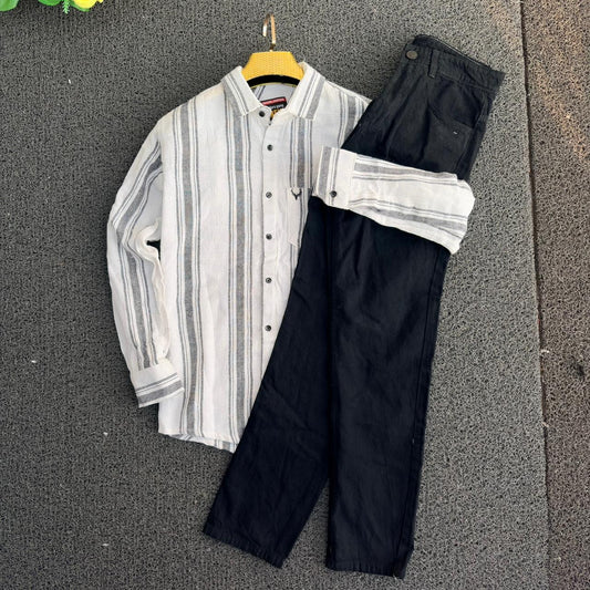 2 in 1 combo MFW waffle jute Shirts and plain mom fit jeans @600 only