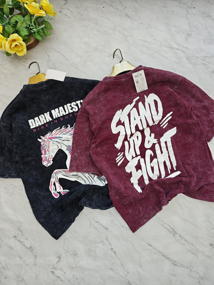 3 in 1 combo buy 3 pcs Random design Acid wash tshirts buy 500 only(Read description before ordering)