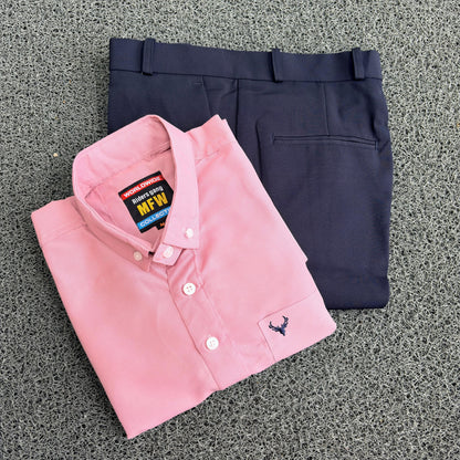 2 in 1 Combo Mfw Plain old money shirts & Barbie Polo fit pant combo @600 only