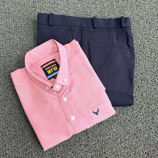 2 in 1 Combo Mfw Plain old money shirts & Barbie Polo fit pant combo @600 only