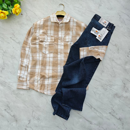 2 in 1 combo MFW back printed baggy shirts + mom fit jeans pant combo buy @600 rs only