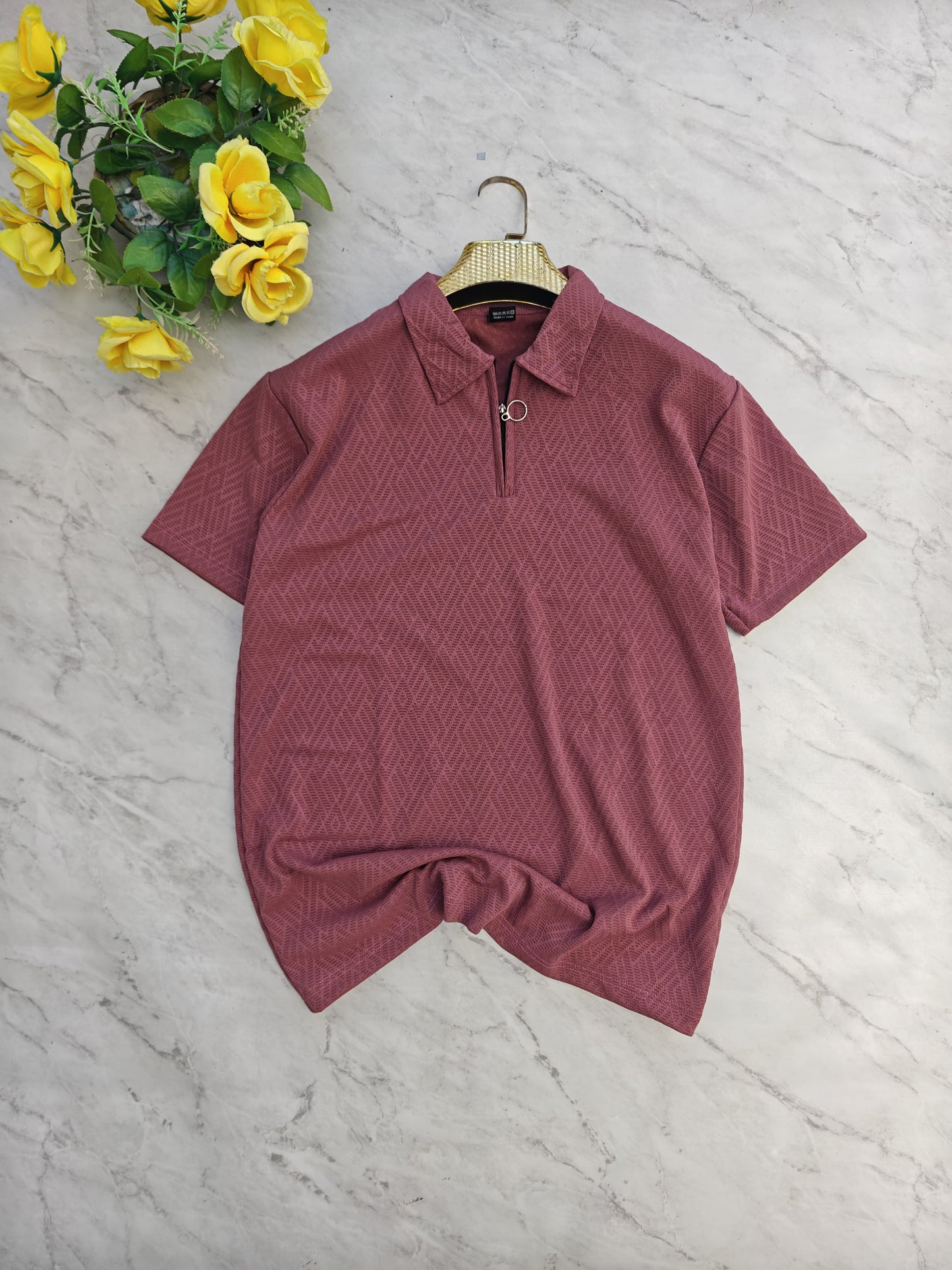 Mfw Half sleeve zipper Tshirt 1 pc @199 and 3 pcs @ 499