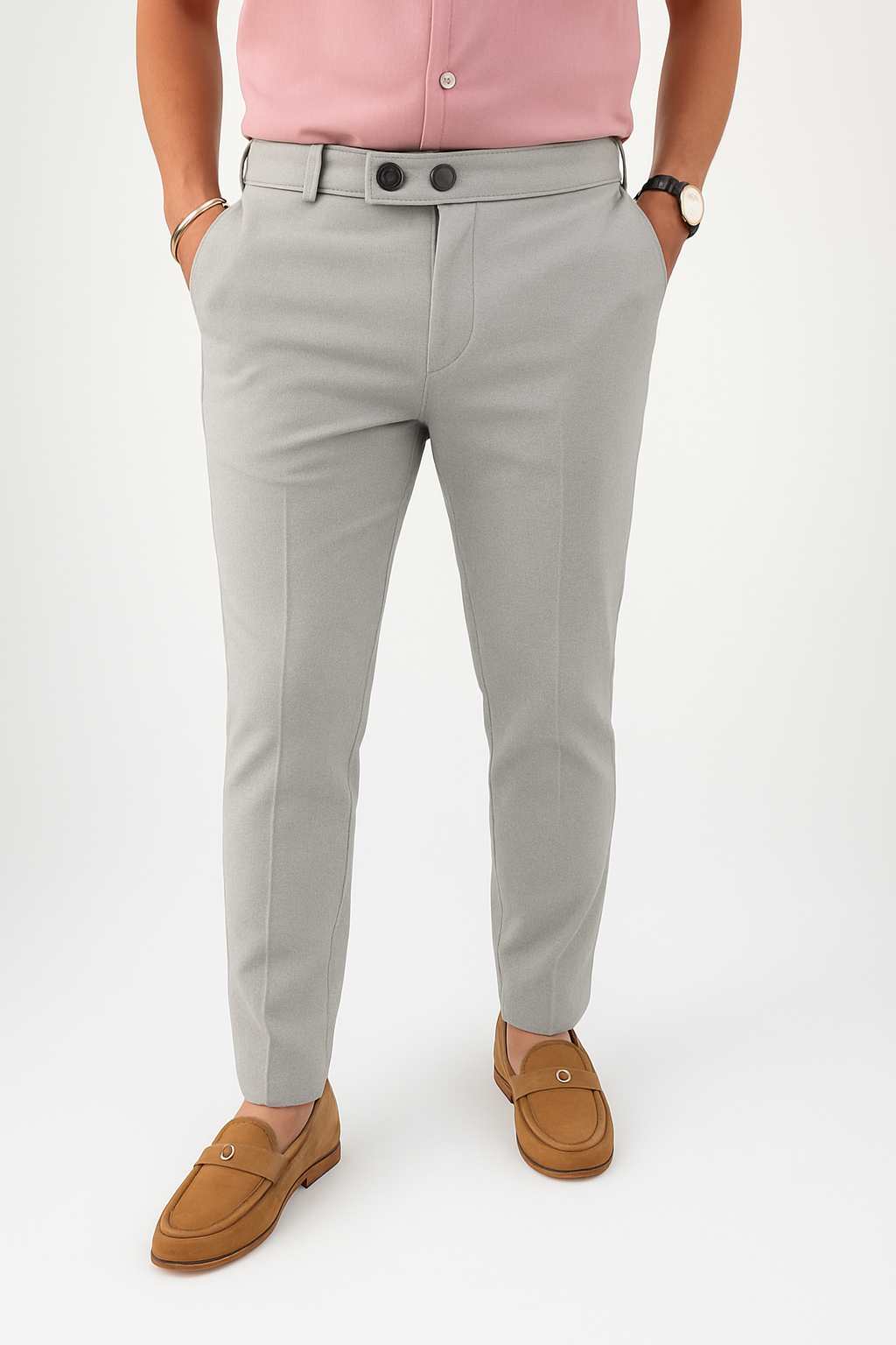 Lycra formal pant buy 4 pcs combo @999 (Ash color)