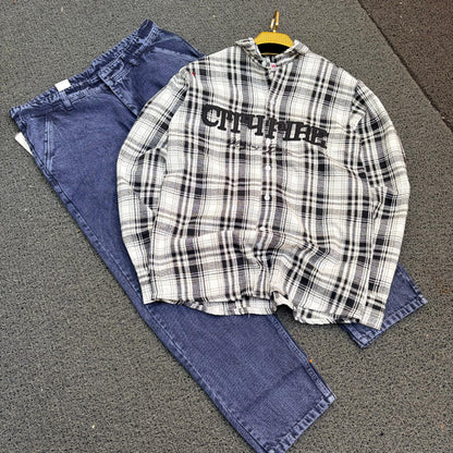 2 in 1 combo MFW Embroidery shirts + mom fit jeans buy @600 only