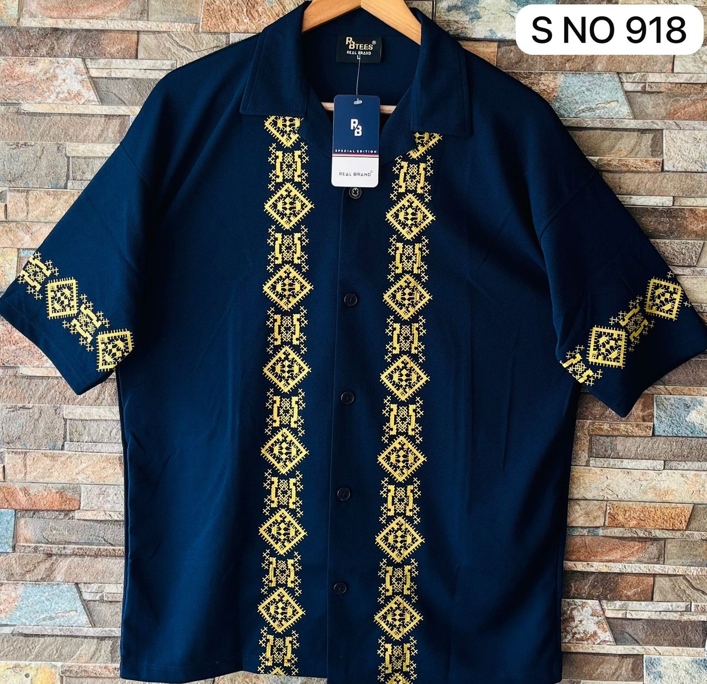 Cuban Collar Oversize Drop Shoulder Polo Designer Shirts buy @249