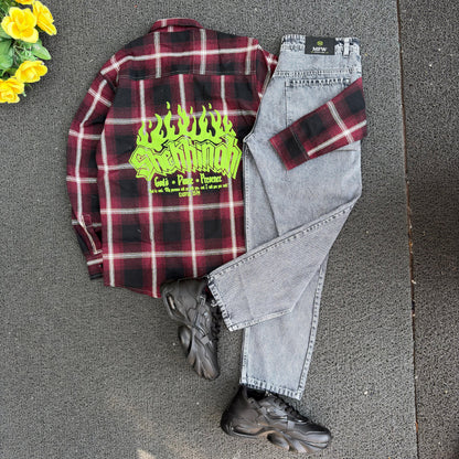 3 in 1 combo Double pocket Baggy shirts + mom fit jeans + shoe buy @999 only