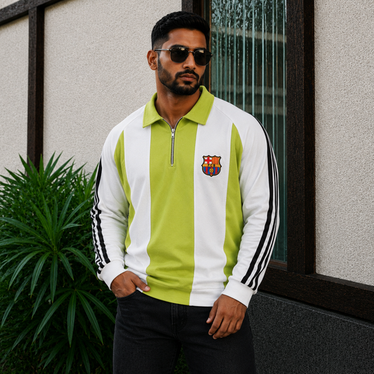 Men's  korean Collar premium old money Zipper Full sleeve tshirts@249 (Fabric Reference – Please Read Description)