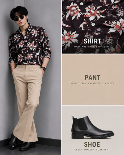 3 in 1 combo viscose shirts + boot but pant + shoe combo buy @999 only