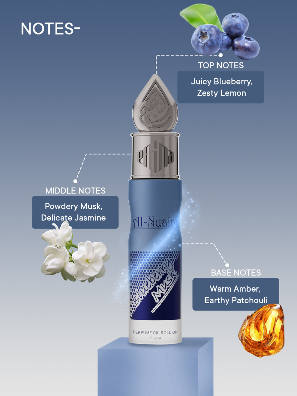 Blueberry Musk 6 ml Alcohol Free attar perfume