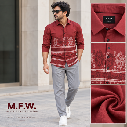 2 in 1 Combo MFW bottom printed shirts + Twill fabric polo fit pants buy @600 rs only