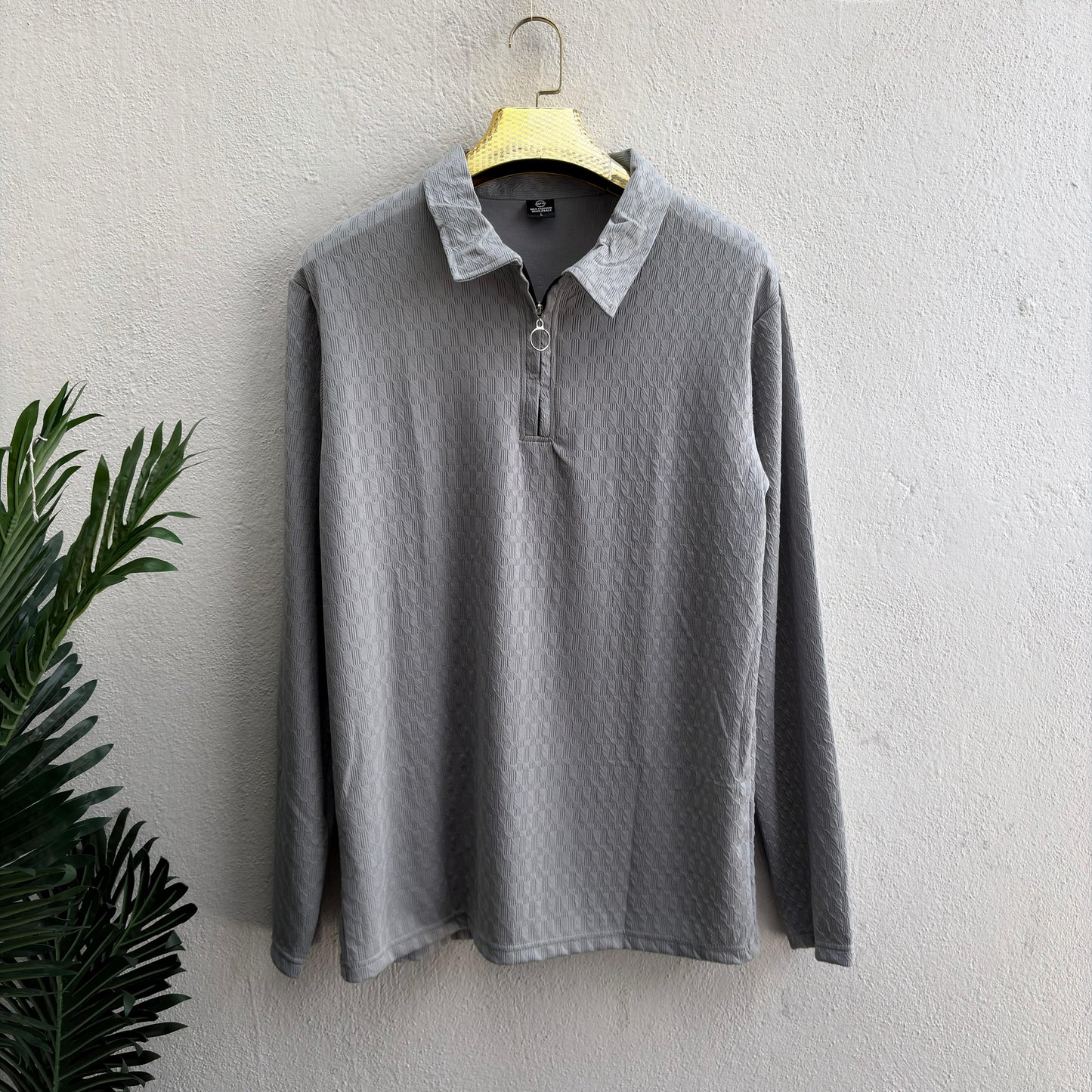 Men's  Full sleeve old money Zipper polo tshirt buy 3 pcs @499 and 1 pcs @199