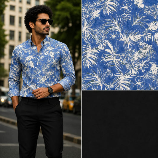 2 in 1 combo printed shirts + polo fit pants buy @600rs only