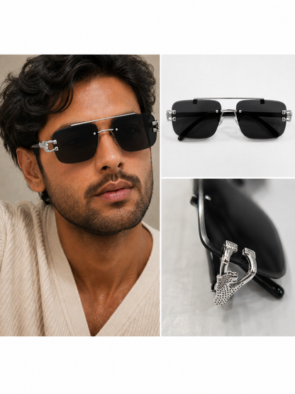 Mfw Rimless sunglasses buy @150 rs only (SILVER)
