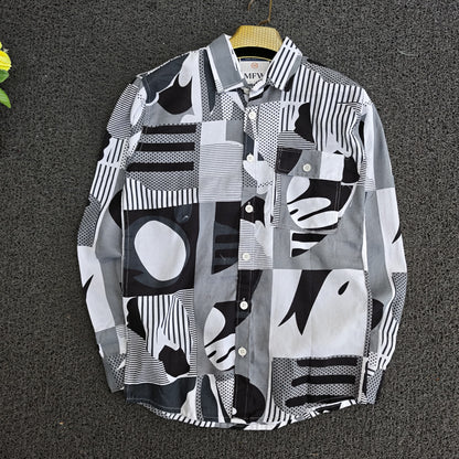 Mfw Premium double packet printed shirts Single pcs @299 and Buy 4 pcs combo @999 (Black)
