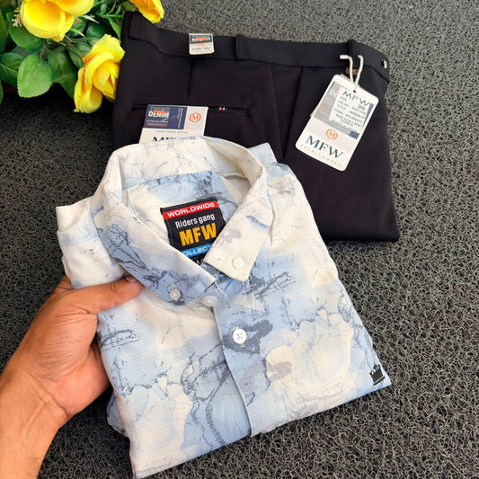 2 in 1 combo MFW Printed Shirt + MFW penut polo fit pant combo buy @500 rs only