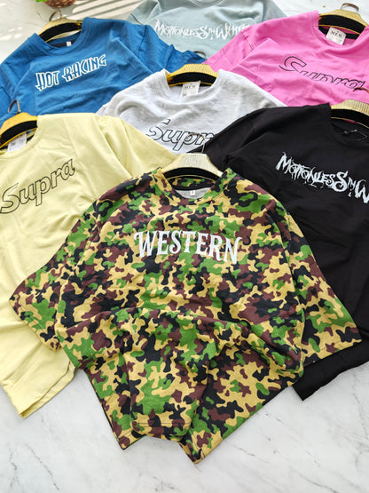 3 in 1 combo buy 3 pcs Random design Cotton drop shoulder tshirts buy 500 only(Read description before ordering)