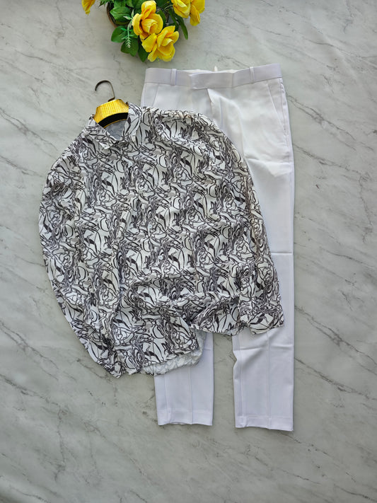 2 in 1 Combo MFW viscose printed shirts + Twill polo fit pants buy @600 rs only