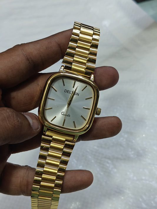 Mens most trendy Square type Gold strap watches @200