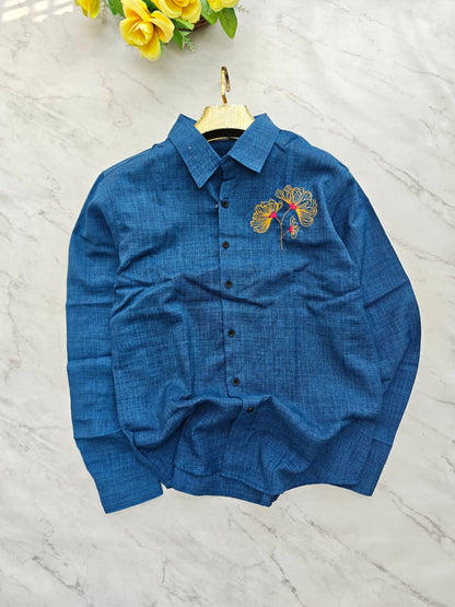 MFW Lenin embroidery work shirts Single pcs @299 and Buy 4 pcs combo @999