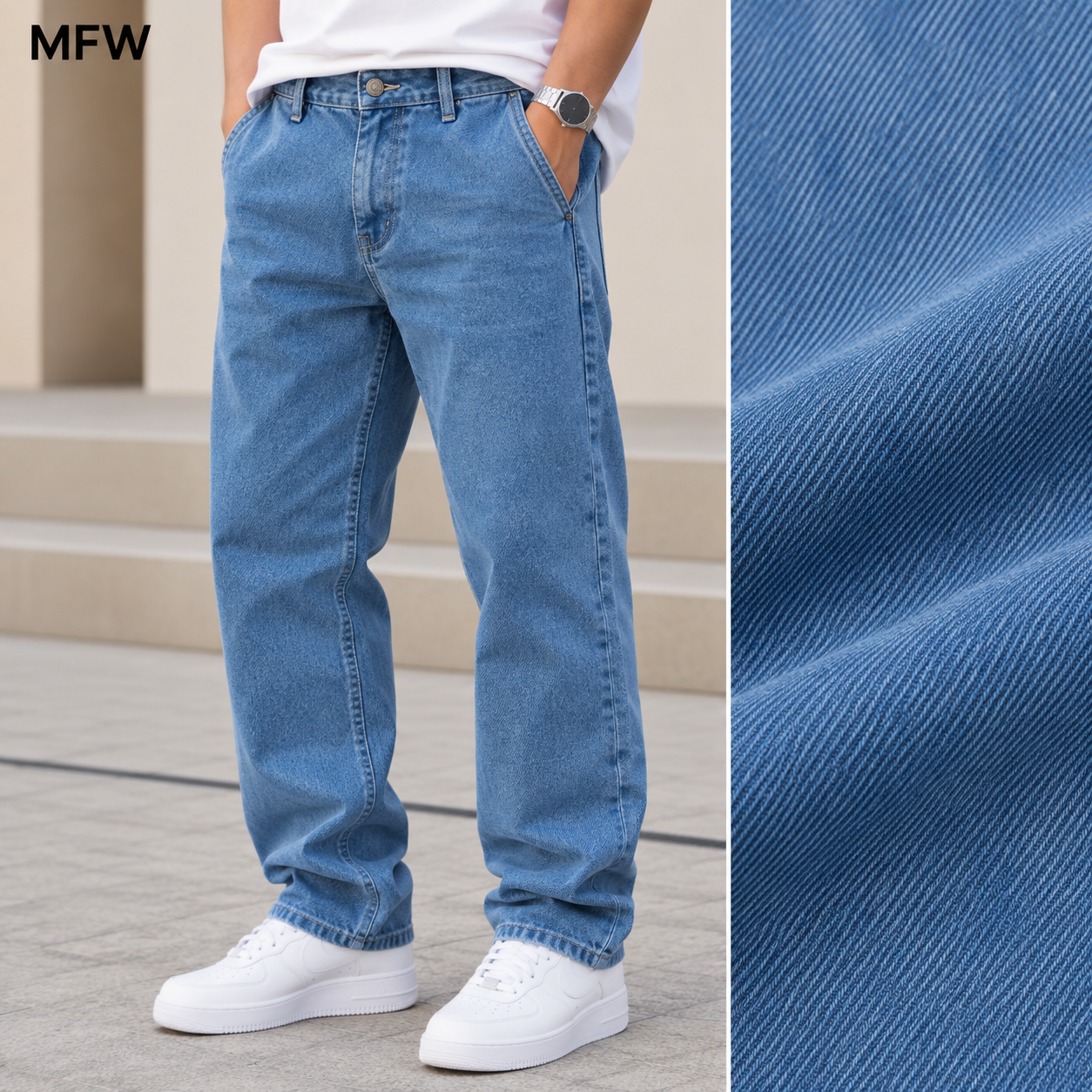 Men's premium Side pocket mom fit jeans pant buy @450 rs only[L.Blue]