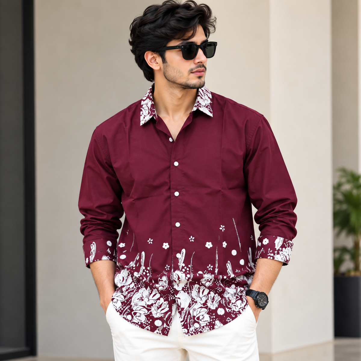 Men's Full sleeve Viscose Printed Shirts single pcs @350 and Buy 3 pc combo @999
