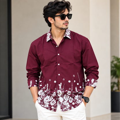 Men's Full sleeve Viscose Printed Shirts single pcs @350 and Buy 3 pc combo @999