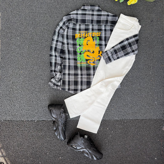 3 in 1 combo Double pocket Baggy shirts + mom fit jeans + shoe buy @999 only