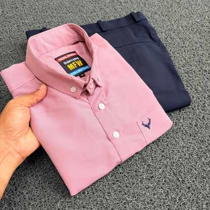2 in 1 Combo Mfw Plain old money shirts & Barbie Polo fit pant combo @600 only