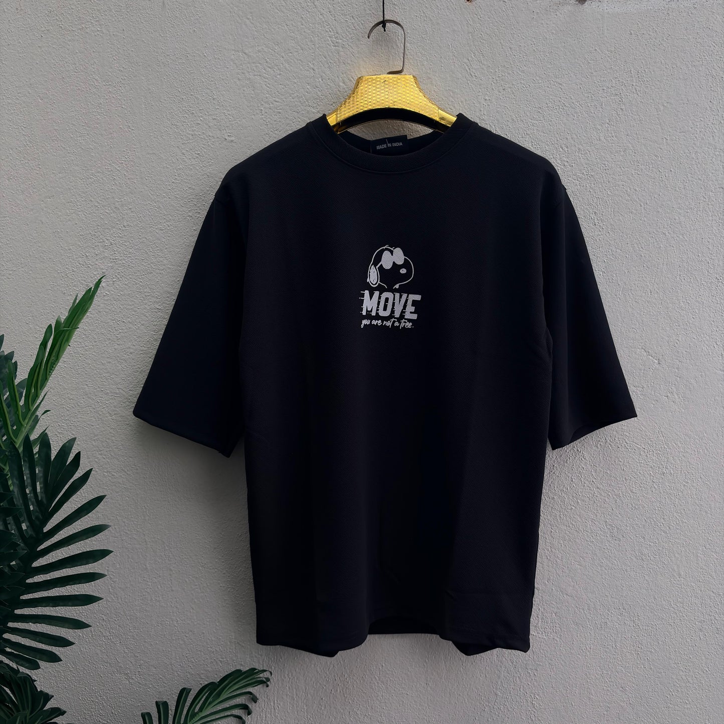 Move design Round neck Front and back Printed droup shoulder Tshirt 1 pc @199 and 3 pcs @ 499