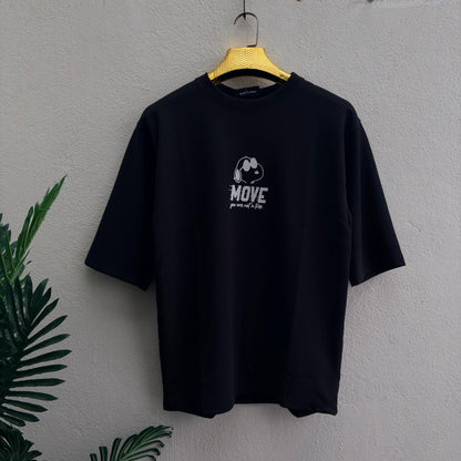 Move design Round neck Front and back Printed droup shoulder Tshirt 1 pc @199 and 3 pcs @ 499