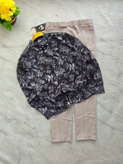 2 in 1 Combo viscose printed shirts + Twill polo fit pant buy @600 rs only