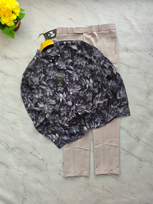 2 in 1 Combo viscose printed shirts + Twill polo fit pant buy @600 rs only