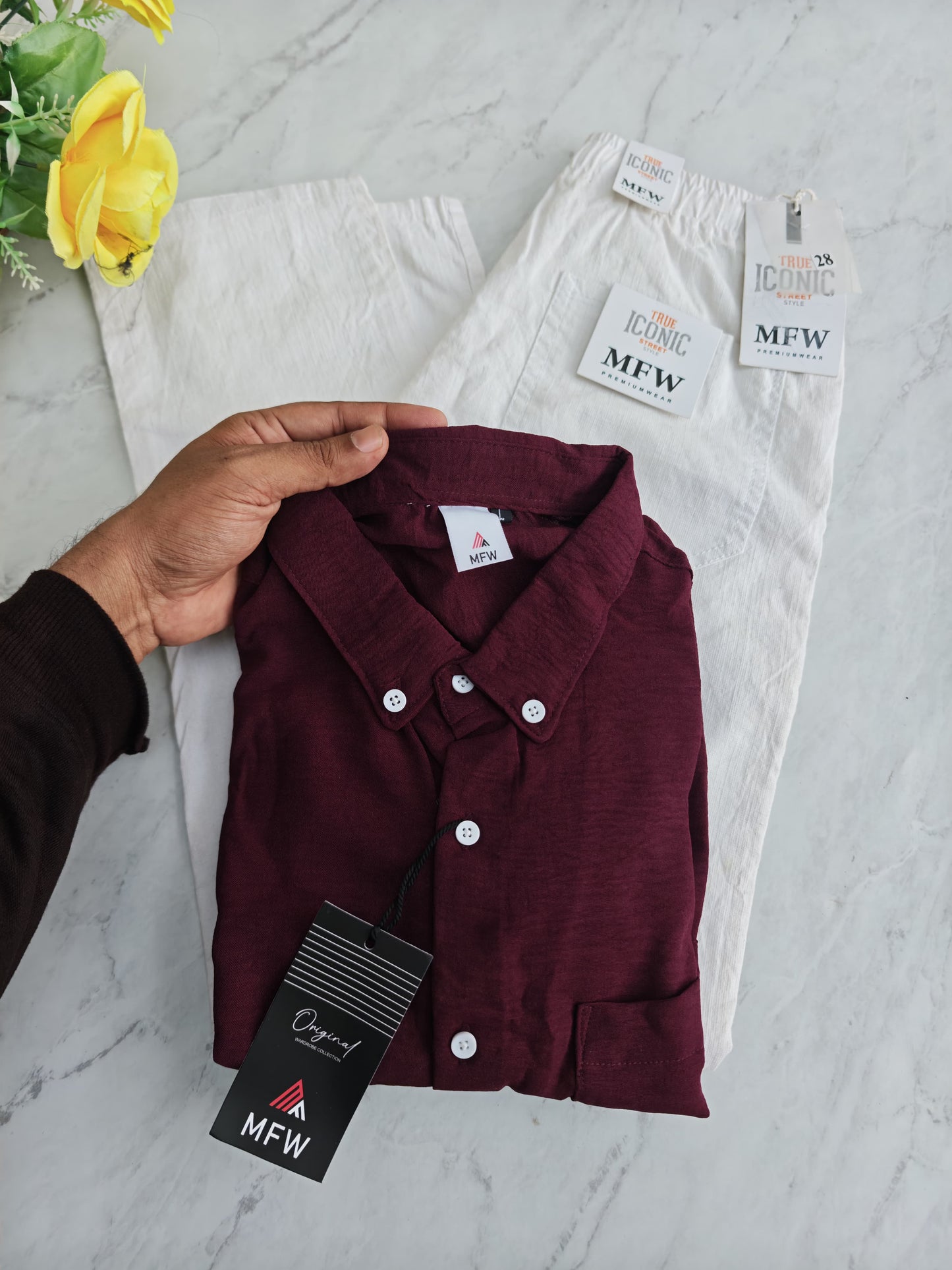2 in 1 combo Crush Lenin shirts + lenin relax fit pants combo buy @600 rs only