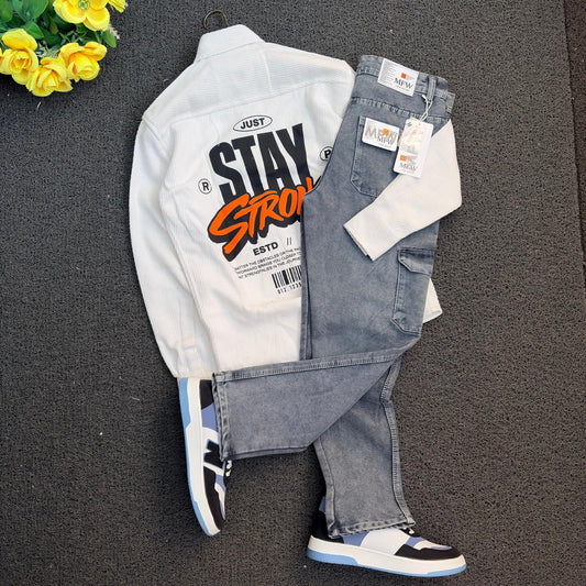 3 in 1 combo back print shirts + 6 pocket mom fit jeans + shoe combo buy @999 rs only