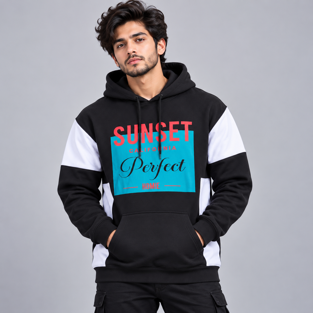 Men's Full sleeve Stylish front print premium  Hoodies tshirt single pcs @249(grey) (Fabric Reference – Please Read Description)