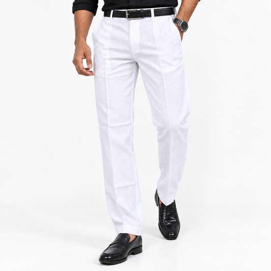 MFW white lenin polo fit pants Buy @350 rs only(Read description before ordering)