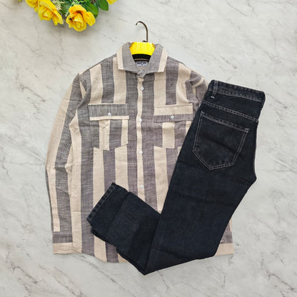 2 in 1 combo MFW back printed shirts + plain mom fit jeans combo buy @550 rs only