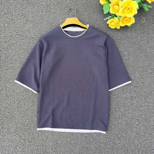 Round neck droup shoulder Tshirt 1 pc @199 and 3 pcs @ 499