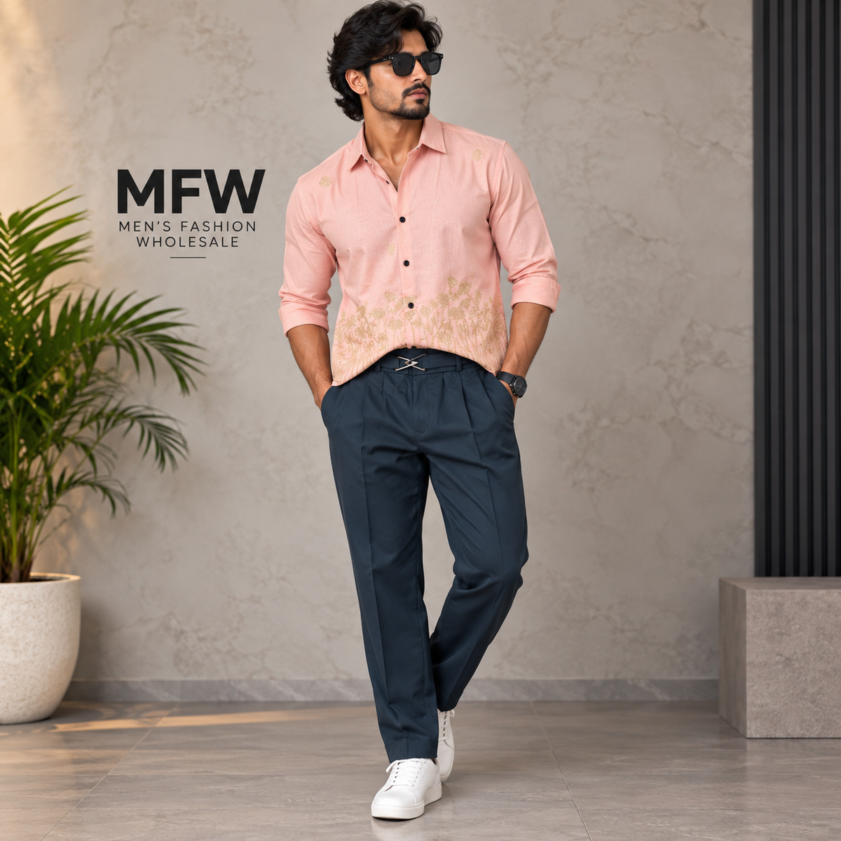 2 in 1 Combo MFW cotton bottoms embroidery shirts + Gurkha polo fit pants buy @700 rs only