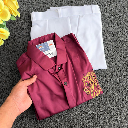 2 in 1 combo stone work party wear shirts + shine polo fit combo buy @550 rs only