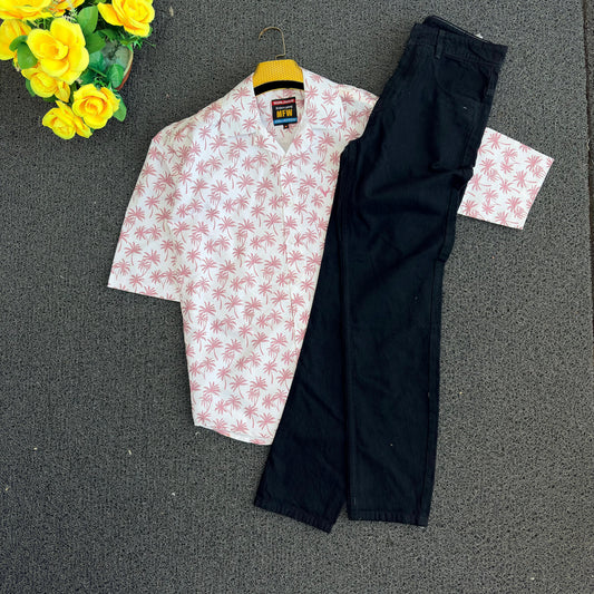 2 in 1 Combo Drop Shoulder Printed Shirt + Momfit Jeans Combo – Just ₹500 Only